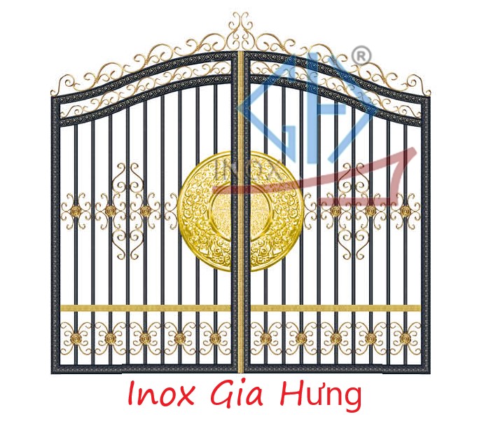 Cửa Cổng Inox Hoa Văn / Màu - 04